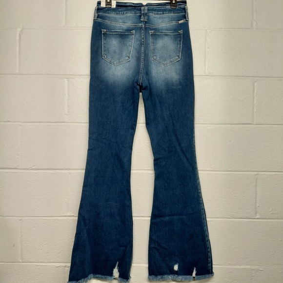 KanCan Jeans Women 29 Flare Button Fly High Rise Medium Wash Stretch Denim 29x34 - Picture 4 of 16